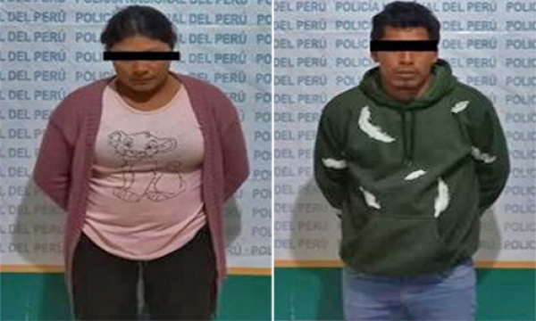 EN AHUAYRO - CHINCHEROS POLICÍA DETIENE A DOS PERSONAS POR EL PRESUNTO DELITO DE HURTO