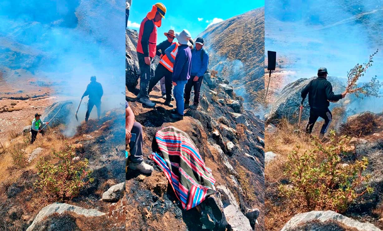 TRAGEDIA EN CHALLHUAHUACHO: INCENDIO FORESTAL COBRA LA VIDA DE UN ADULTO MAYOR