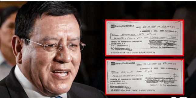 ALEJANDRO SOTO: ESTOS SON LOS DOS CHEQUES POR US$265 MIL QUE PRUEBAN LA ESTAFA