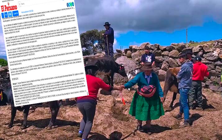 MINISTERIO DE CULTURA DECLARA PATRIMONIO CULTURAL AL WAKATAKI–TORIL DE GRAU