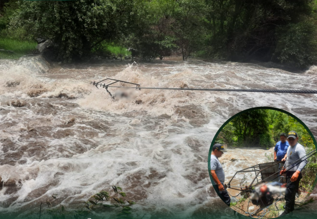 POBLADOR MUERE AHOGADO CUANDO CRUZABA RÍO EN OROYA, EN CIRCA