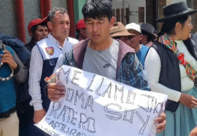 RONDAS CAMPESINAS RETIENEN A PRESUNTO AUTOR DE HURTO EN INSTITUCIÓN EDUCATIVA DE LLIUPAPUQUIO