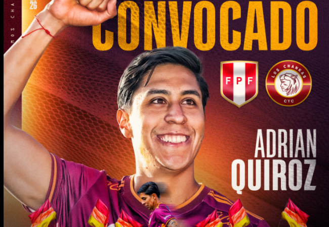 UN GUERRERO CHANKA A LA SELECCIÓN: ADRIÁN QUIROZ FUE CONVOCADO POR PERÚ