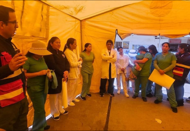 GOBIERNO REGIONAL DE APURÍMAC ATIENDE EMERGENCIA EN HOSPITAL DE ANDAHUAYLAS TRAS GRANIZADA