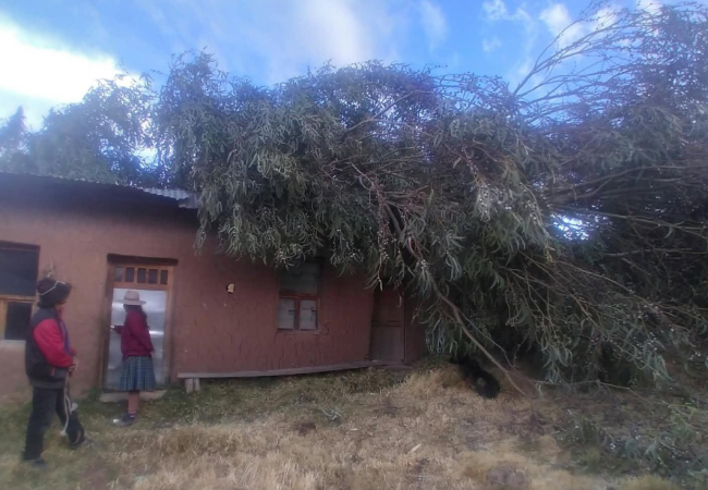 VIENTOS FUERTES CAUSAN DAÑOS EN VIVIENDAS Y AFECTAN A NUEVE PERSONAS EN TRES PROVINCIAS DE APURÍMAC